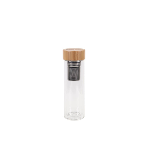 Glasflaske med teinfuser og termoflaske i rustfrit stål fra Yummii Yummii - kemifri drikkedunke