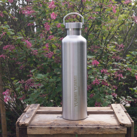 Termoflaske med svart bambuslokk – 1000 ml