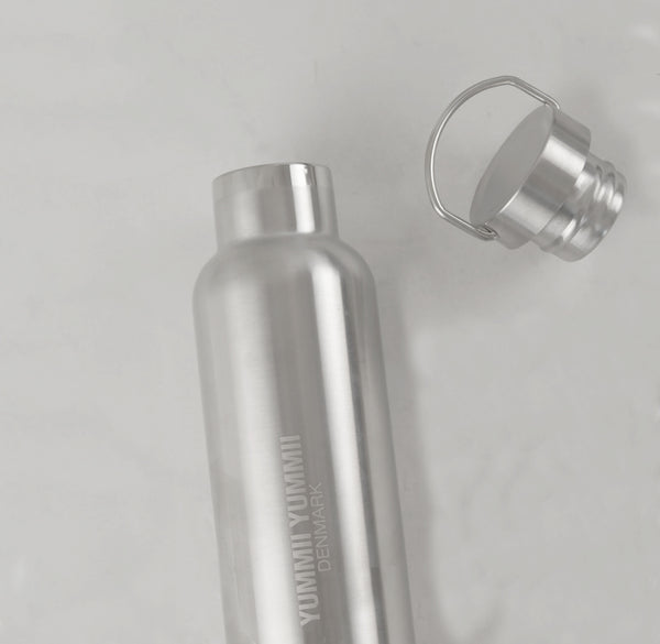 Thermos bottle with black bamboo lid - 600 ml