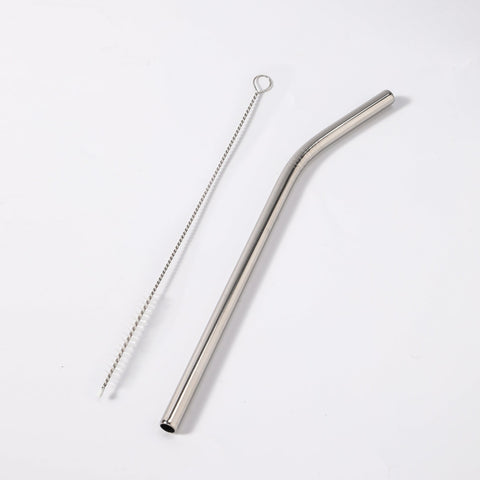 Steel straws 4-pack with kinks