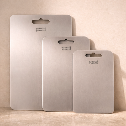 Skærebræt Sæt i Rustfrit Stål - 3 størrelser