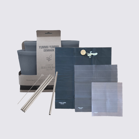 Julegavesæt voksen 2 - Bivokspapir, Silikoneposer & Sugerør