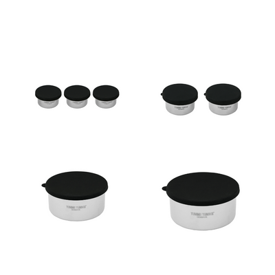 Yummii Yummii Set Leak-proof boxes Bento Rounds Black