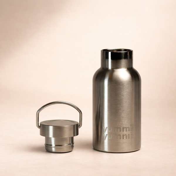 Thermos bottle with black bamboo lid - 350 ml