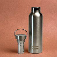 Thermos bottle with black bamboo lid - 600 ml