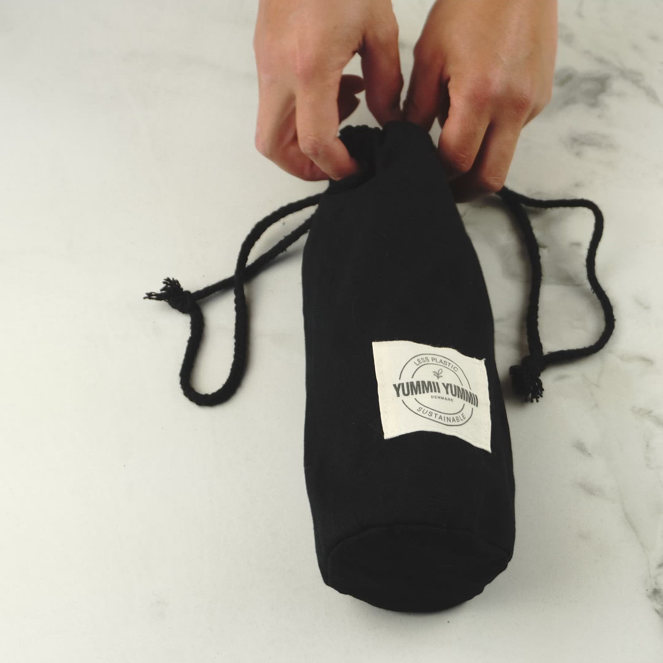 Thermos bottle with black bamboo lid - 350 ml