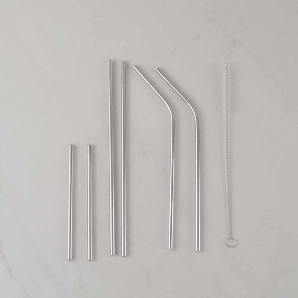 Steel straws 6-pack Kombi