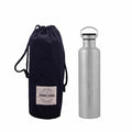 Yummii Yummii Termoflaske med sort bambus låg - 1000 ml Thermo Bottles Stainless Steel 18/8