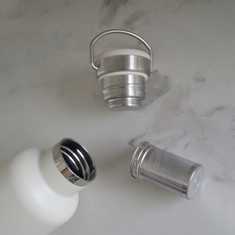 Yummii Yummii Pearl White Thermobottle Large Thermo Bottles Stainless Steel 18/8
