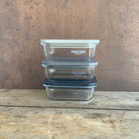 Yummii Yummii GLASS BOX STONE SMALL MEAL PREP stone