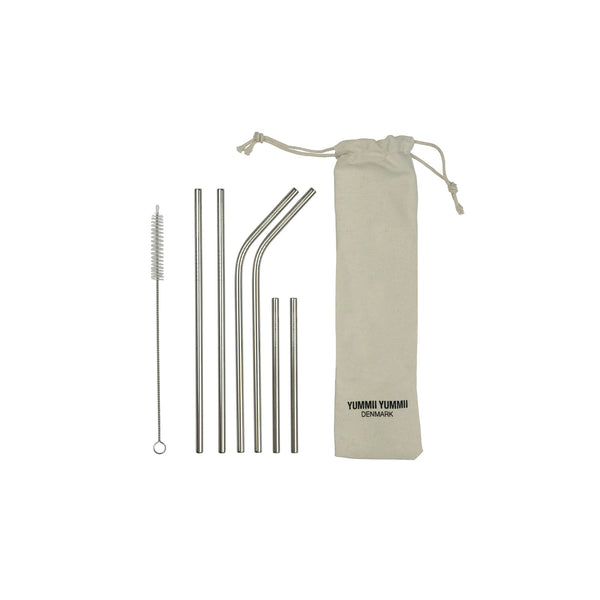 Steel straws 6-pack Kombi